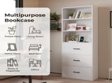 3-layer with 2 USB 2 plugs US standard 3 drawers Triamine board 60*23.5*180cm display cabinet white 52740664
