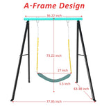 ZNTS Porch Swing Frame, Heavy Duty A-Frame Swing Set, Swing Stand Frame for Yoga Hammock Saucer Baby 37138017