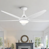 ZNTS 56 In Intergrated LED Ceiling Fan Lighting with White ABS Blade W136755949