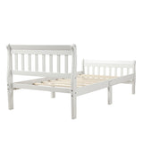 Wood Platform Bed Twin Bed Frame Panel Bed Mattress Foundation Sleigh Bed with WF192434AAK