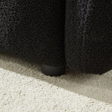 MH36.8'' Teddy Fabric Sofa, Modern Lounge Chair for Apartment, Office, Living Room and Bedroom black W1193P314001