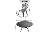 5-Piece Set Of All-Weather Cast Aluminum Dining Furniture Set With Black Frame 46190024