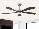 52" 5PCS Solid Wood Blades Ceiling Fan with Lights Remote Control,Quiet DC Motor 3 Blade Ceiling W3596P460840