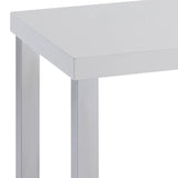 White High Gloss and Chrome End Table B062P185720