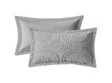 King/Cal King Embroidered Medallion Faux Fur Comforter Mini Set B03597086