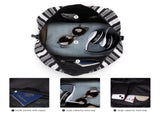Canvas Weekender Bag, Overnight Travel Carry On Duffel with Shoe Pouch and Toiletry Bag-Stripes 71207377