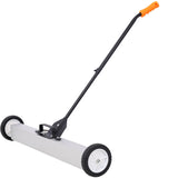 ZNTS 36" Rolling Magnetic Pick-Up Sweeper, Heavy Duty Push-Type with Release, for Nails Needles Screws W46577098