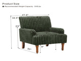 Modern Accent Chair with 3.5cmW Wide Wale Corduroy, 9" Solid Wood Legs, Comfortable Upholstered 98932181
