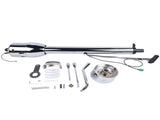 28" Chrome Automatic GM Universal Steering Column w/ 9 Hole Wheel Adapter No Key 94266422