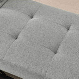 Convertible Sleeper Sofa Chair Adjustable Backrest Recliner with Pullout Sofa Bed with Wheels, W1413P227515