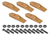 6684447 Skid Steer Bucket Teeth 5PK with Bolt & Nuts 10PK 1A1460 1F7958 Fit for 5/8" Bucket Lip 07139528