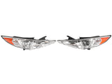 For 2011-2014 Hyundai Sonata Pair Chrome Housing Amber Corner Projector LH RH 11889776