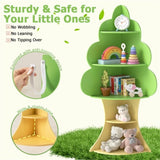 5-Tier Green Tree-Shaped Kids Bookshelf , 19894404