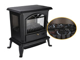 1500W Freestanding Three-door Glass 3D Flame Fireplace with Remote Control/Quartz tube heating/Fake 41952731