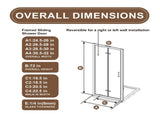 Framed Bi-fold Pivot Shower Door 30"x72" Space-saving Folding Shower Enclosure, 1/4" Clear Tempered W3048P469288
