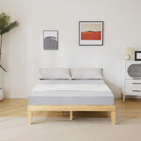 Basic bed frame solid wood color Queen 206*151*30.5cm wooden bed 34235750