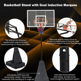 Portable Basketball Hoop for Youth Adults & Professional Match,Adjustable Height 8.04 ft to 10.01 W3297P297486