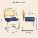 Natural Rattan Dining Chairs Set of 4, Modern Dining Room Chairs with Solid Wood Back for Kitchen W3010P298567