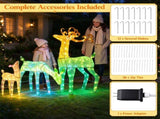 3-Piece Christmas Reindeer Family Set, Smart RGB 343 LED Lights, Surplife APP Control, 3D Lighted 92010129