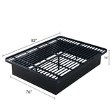 Modern Style Heavy Duty King Size Platform Bed Frame made with Metal and16 Inch height in Black B009P191908