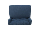 Vienna Contemporary Fabric Tufted Wingback 31 Inch Counter Stools, Set of 2, Navy Blue N780P523553B