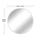 Round LED bathroom mirror with light wall-mounted makeup mirror with adjustable color temperature W2071P313051