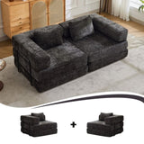 Compression Sofa,Convertible Floor Sofa Bed with Fixed-Shape Frame, Loveseats Boneless Modular 64756024