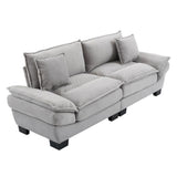 Corduroy Sofa Sleeper Couch Loveseat Sofa with Pillows Comfy Upholstered Deep Seat Sofa for W676P227345