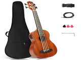 30-inch ukulele bass mahogany body with EQ, comes with cotton bag, capo, strap, picks*3, wrench tool 67959472
