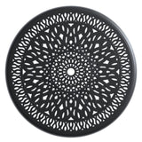 35.43-inch Cast Aluminum Patio Dining Table With Black Frame and Umbrella Hole W1710P166026