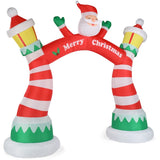 8.9 FT Lighted Christmas Inflatable Archway, Inflatable Santa Claus Christmas Arch, Blow Up Yard 72604457