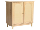 Natural wood color, particleboard with melamine veneer and rattan finish, 60*30*80cm, double doors, 80617301