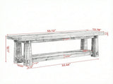 55" Entryway Bench, Narrow Shoe Organizer for Entry, Mudroom, or Living Room 28711303