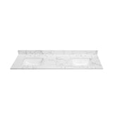73"x 22" bathroom stone vanity top lightning white undermount ceramic sink and 3 faucet hole W1059P251890