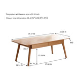 Center table Low Table 100% solid wood Top plate Desk Coffee table Width 120 x Depth 56 x Height 45 W1283P290005