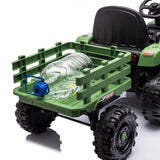 ZNTS Ride on Tractor with Trailer,24V Battery Powered Electric Tractor Toy, 200w*2motor W1396P144511