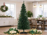Green 6' Slim Artificial Pencil Christmas Tree with 390 Realistic Branch Tips & Plastic 83850572