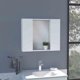 Artemisa Medicine Cabinet, Double Door, Mirror, One External Shelf -White B07091821