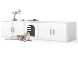 Hidden Cat Litter Box Cabinet, Privacy Enclosure Cat House TV Stand/Side Table, 310LBS Tabletop 29950185