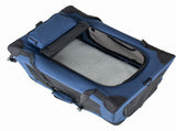 2 in 1, 28'' Collapsible Travel Dog Crate for Medium Large Dogs, Rolling Pet Carrier with Wheels, 53409239