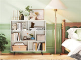 7 Cube Bookcase 3-Tier Modern Storage Organizer with 4 Metal Legs Bookshelves 68770112