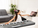 GEP-110 61 Key Lighting Keyboard with Piano Stand, Piano Bench, Built In 27709618