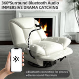 Oversized Power Recliner Chair,270&degSwivel Glider Recliner for Nursery, Electric Recliner Sofa 57446380