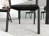 4-piece bar stools, faux leather dining chairs with waterproof surface and metal legs, easy to W2167P206039