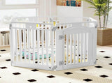 6-Panel HDPE Dog Playpen - Convertible Design , Lockable Door, Suction Cups Ground 55478719