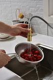 Touch Kitchen Faucet with Pull Down Sprayer-Brushed Gold 12755928
