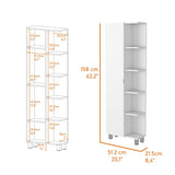 Los Angeles Linen Cabinet, Five Shelves, One Cabinet, Divisions B128P148737