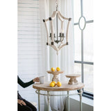 4 - Light Wood Chandelier, Hanging Light Fixture with Adjustable Chain for Kitchen Dining Room Foyer W2078138927