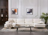 U-Shaped 4-Seat Indoor Modular Sofa Creamy-White 66522610