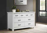 Cassini 51" White 6-Drawer Dresser B061125421